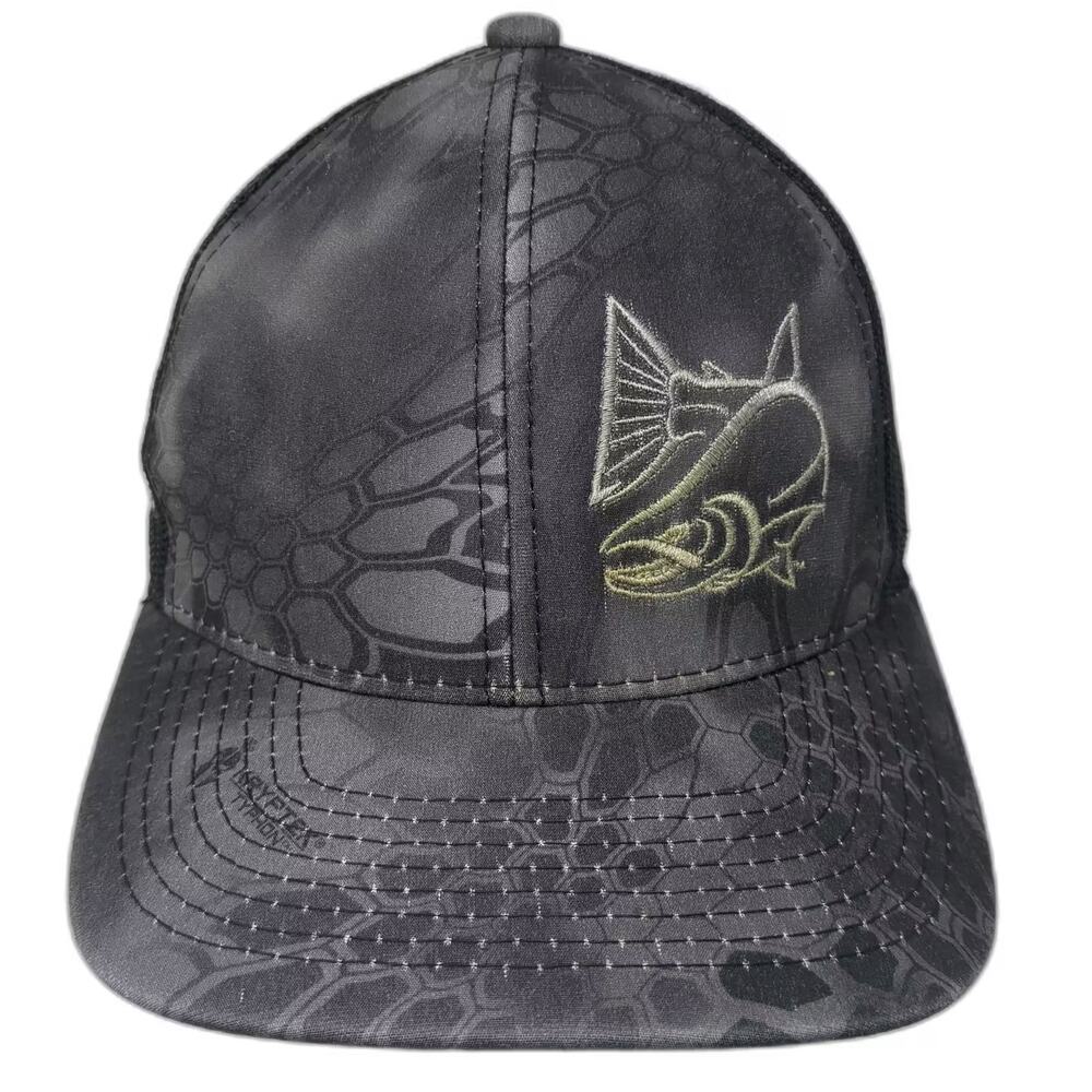 Drift Creek Outdoors Trucker Hat Black Gray OS Camo Alaska Wild Gear Snapback